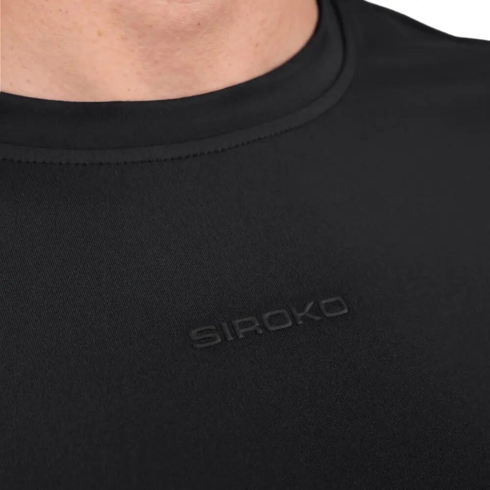 Męska techniczna koszulka treningowa z krótkim rękawem Siroko Loys Black 5/8