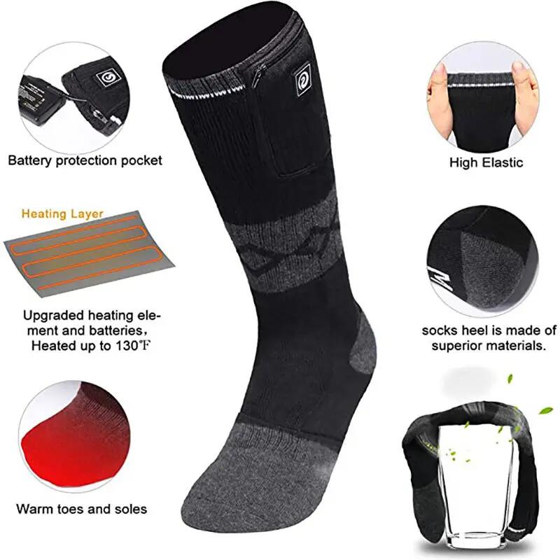Oplaadbare verwarmde thermische sokken unisex 4/6