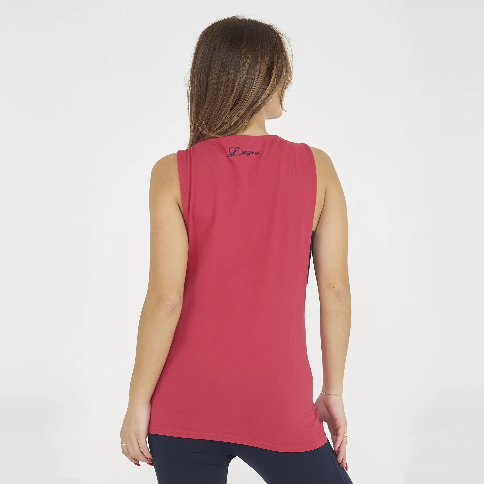 Women's Tank top and leggings set Nisher + Levery Dark pink / Navy 4/8
