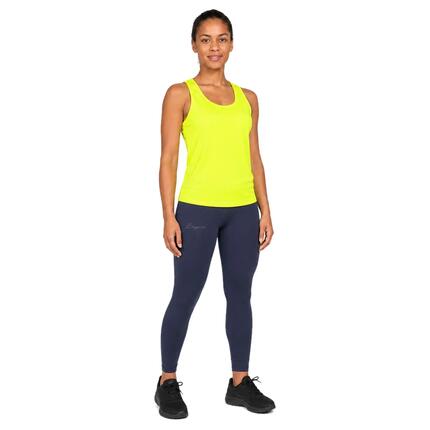 Ensemble débardeur et legging femme Tanissa + Mavery Jaune fluo / Bleu marine