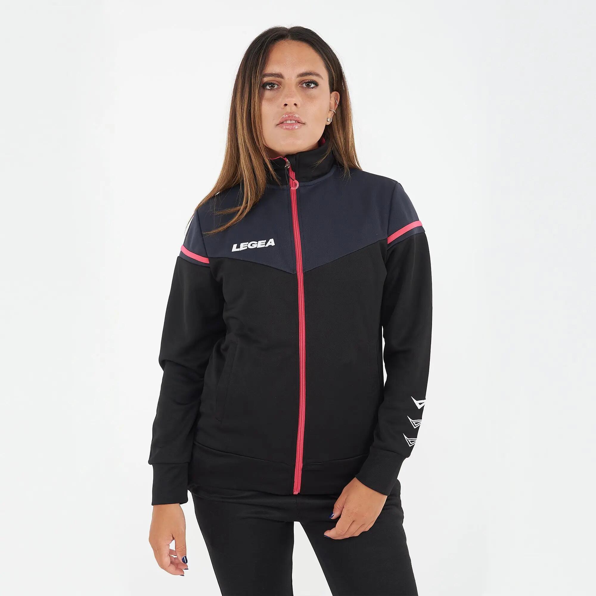 Tuta sportiva unisex Sender Oversize + Fiondo Nero / Fucsia 2/8