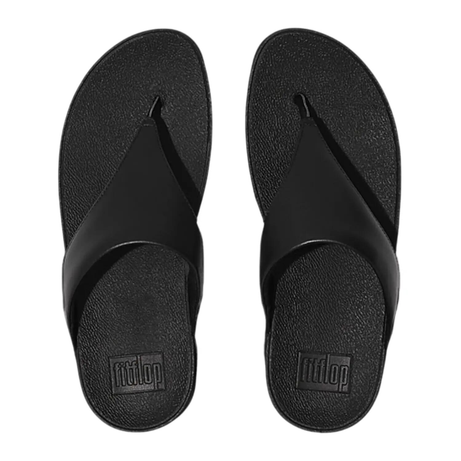 Leren teenslippers voor dames (Zwart) 2/4
