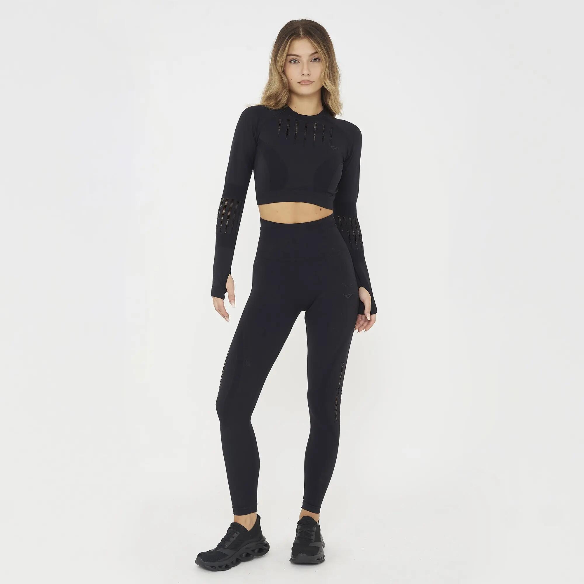 Completo canotta e leggings donna Raita + Leslie Blu / Nero 7/8