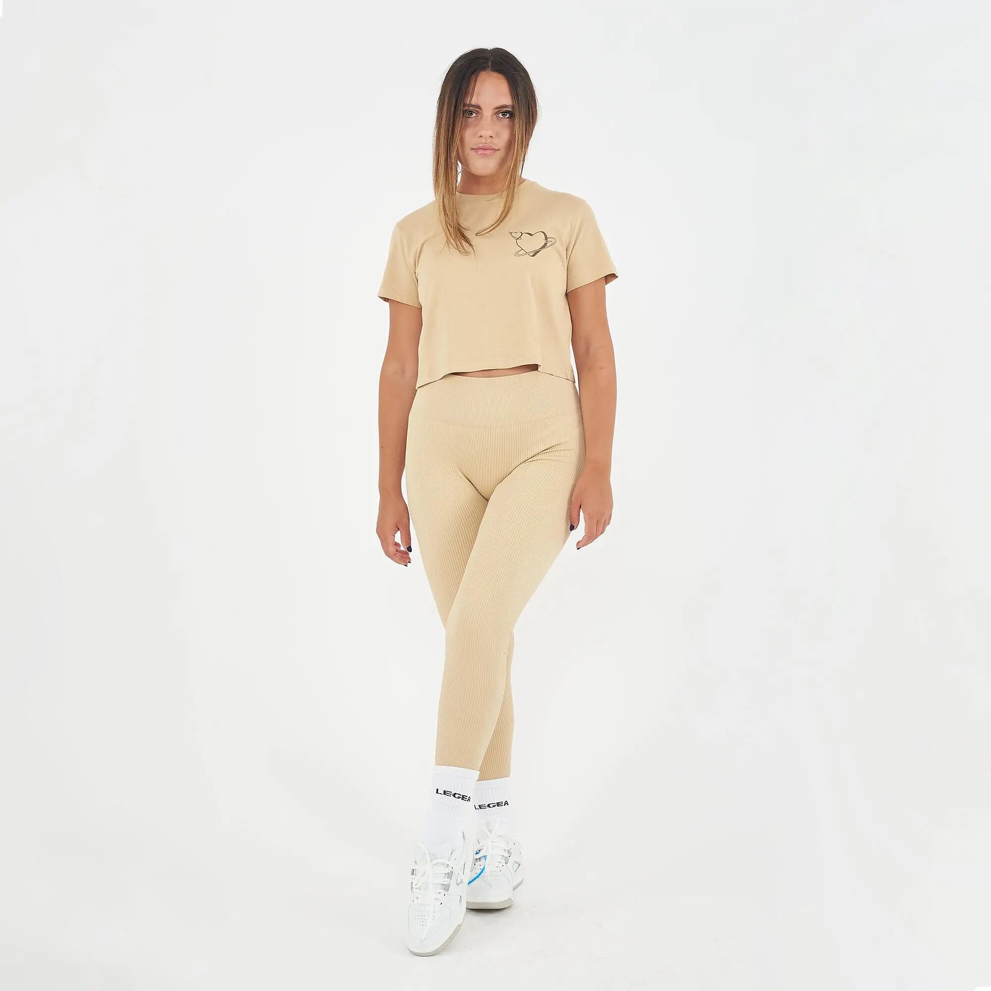 Completo t-shirt e leggings donna Special + Levery Sabbia / Marrone / Blu 6/8