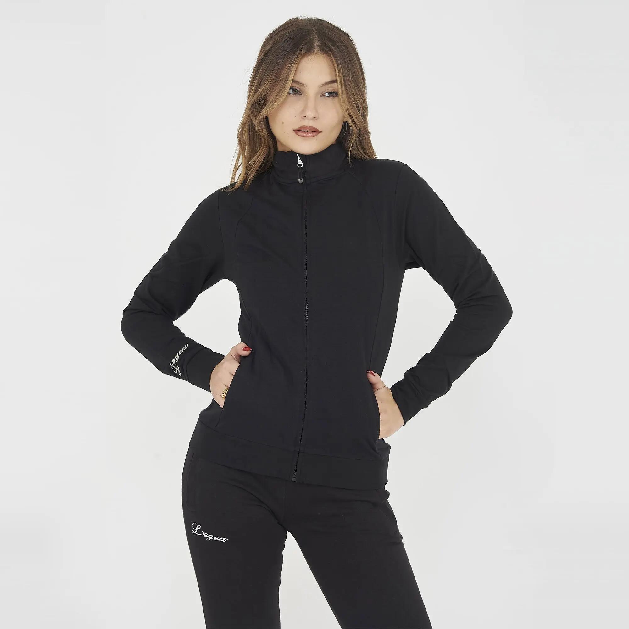 Completo felpa e leggings donna Ridaka + Levery Nero 2/8