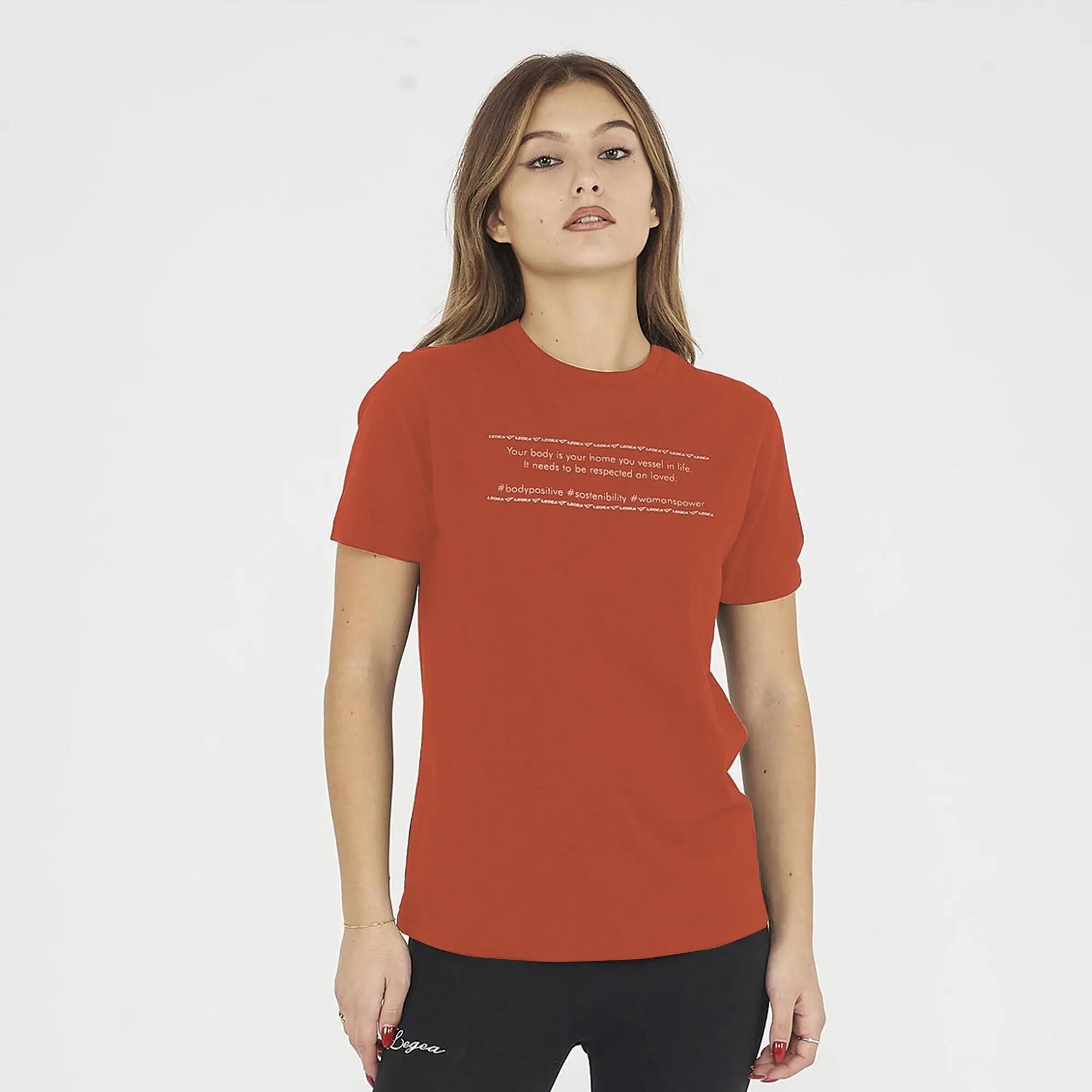 Completo t-shirt e leggings donna Ganimede + Levery Corallo / Blu 2/8