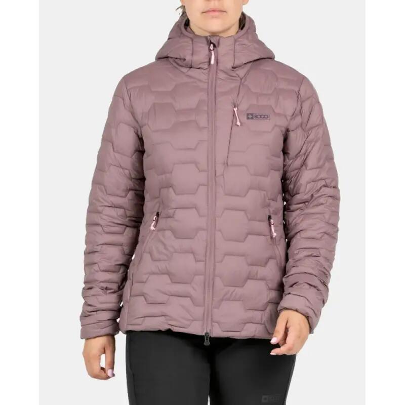 Cazadora de trekking mujer ligera y empaquetable +8000 MENIA-717 rosa 2/5