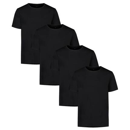 T-Shirt Herren 4er Pack Bequem sitzend-PERF COTTON CREW NECK 4PK