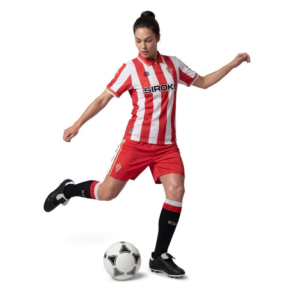 Damskie oficjalne spodenki piłkarskie Real Sporting de Gijón Siroko RSG Home Sho 3/7
