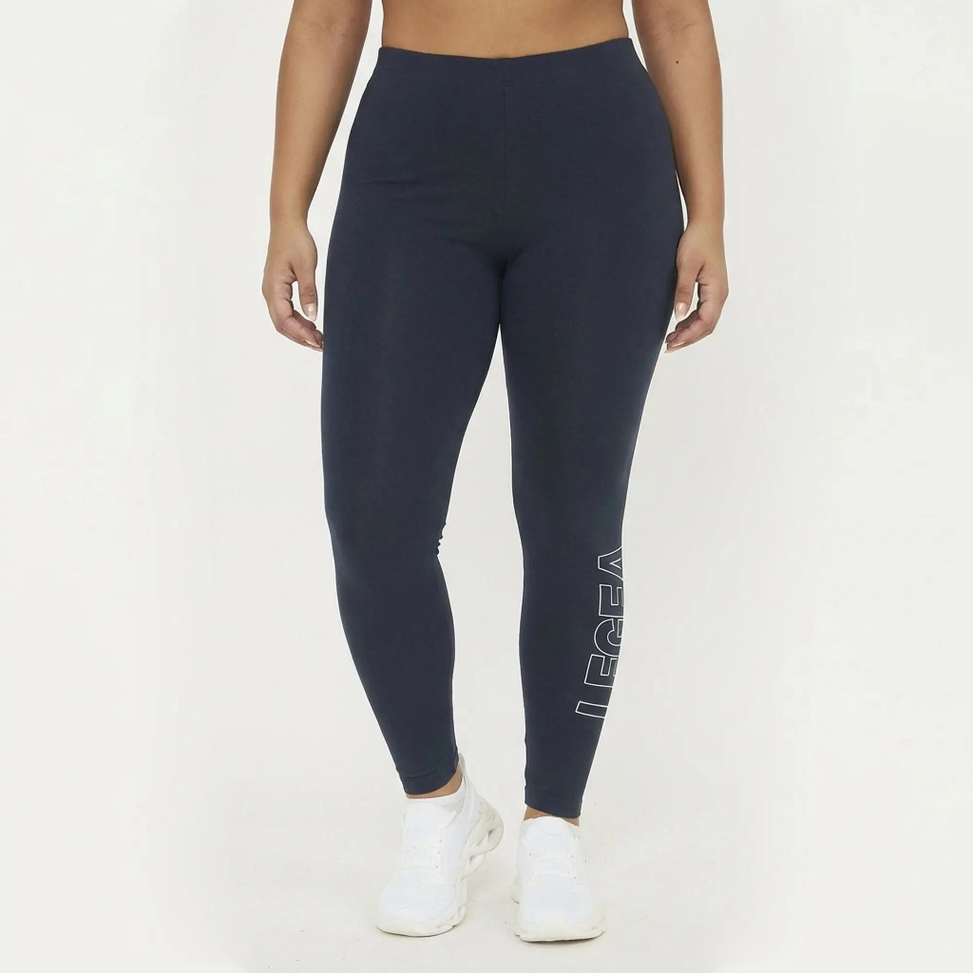 Completo felpa e leggings donna Sail Oversize + Levery Nero / Blu 3/8