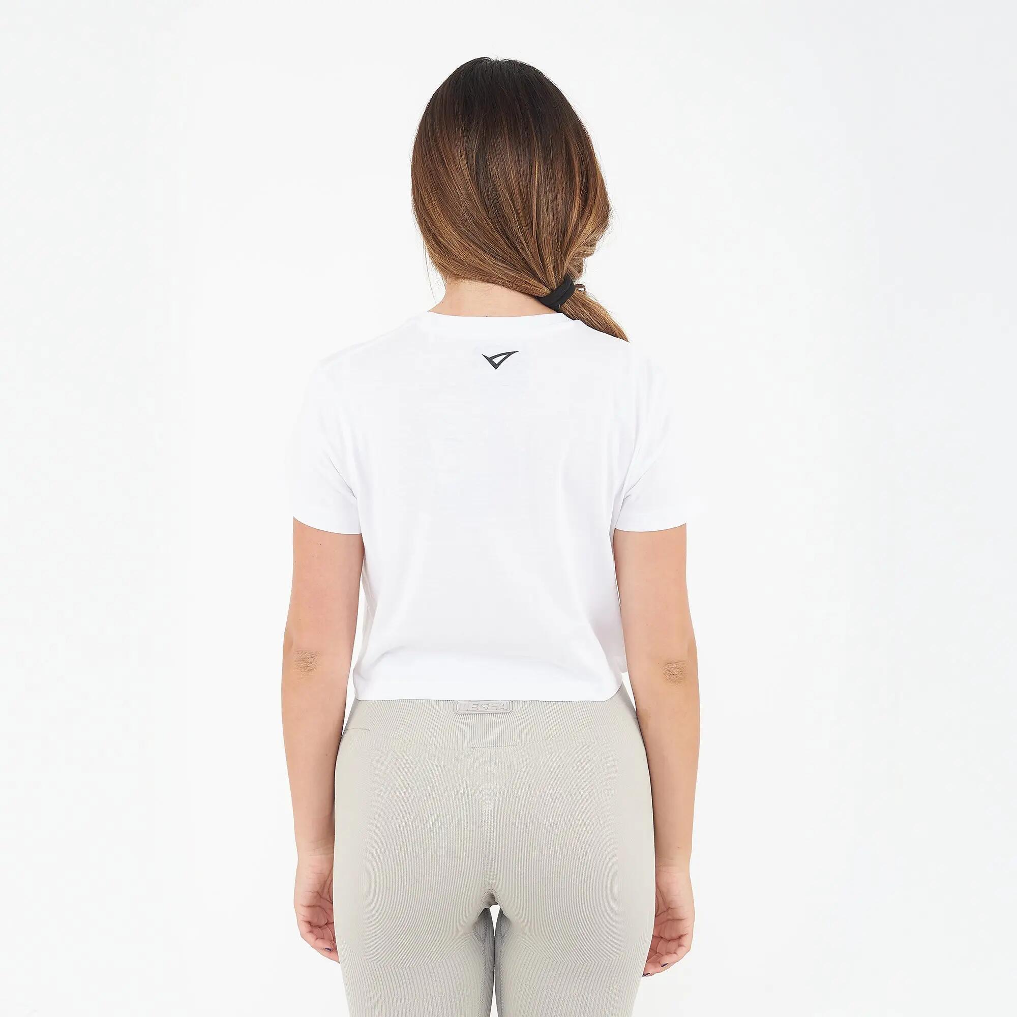 Ensemble t-shirt et legging femme Cropped Tee + Vexen Blanc / Cerise foncé 4/8