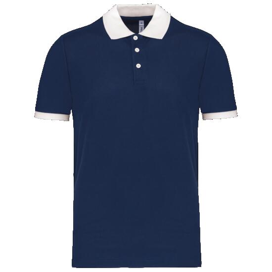 Polo piqué performance homme - Sporty Navy / White - L