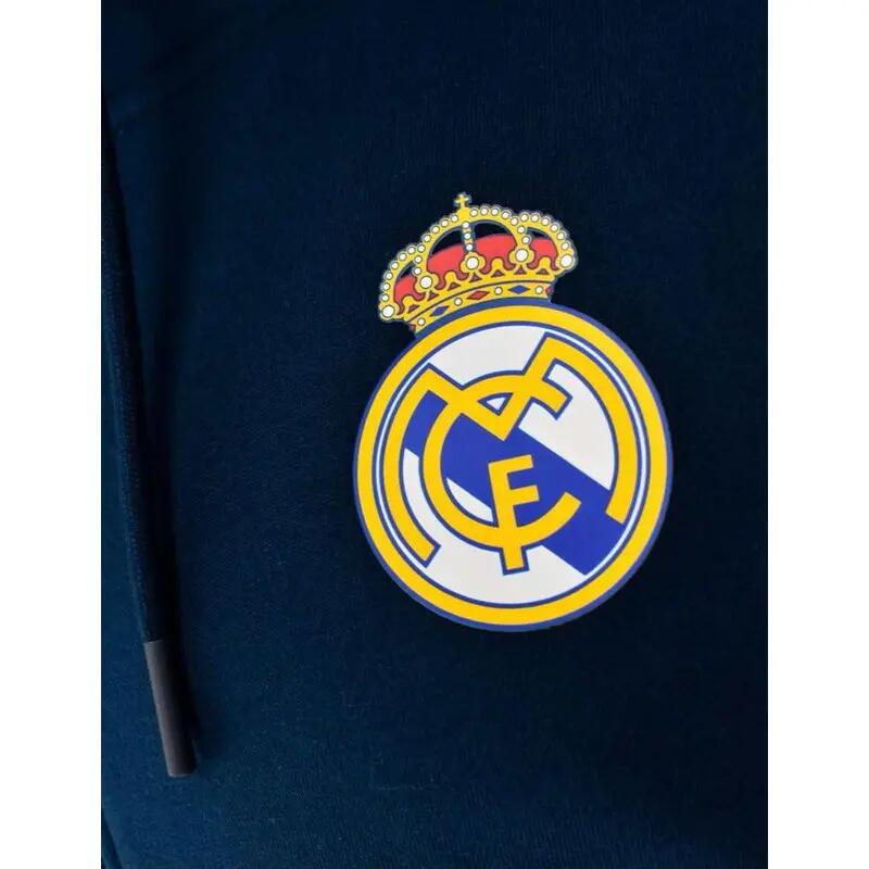Bluza z kapturem Real Madrid dla dzieci z zamkiem błyskawicznym, ciemnoniebieska 4/4