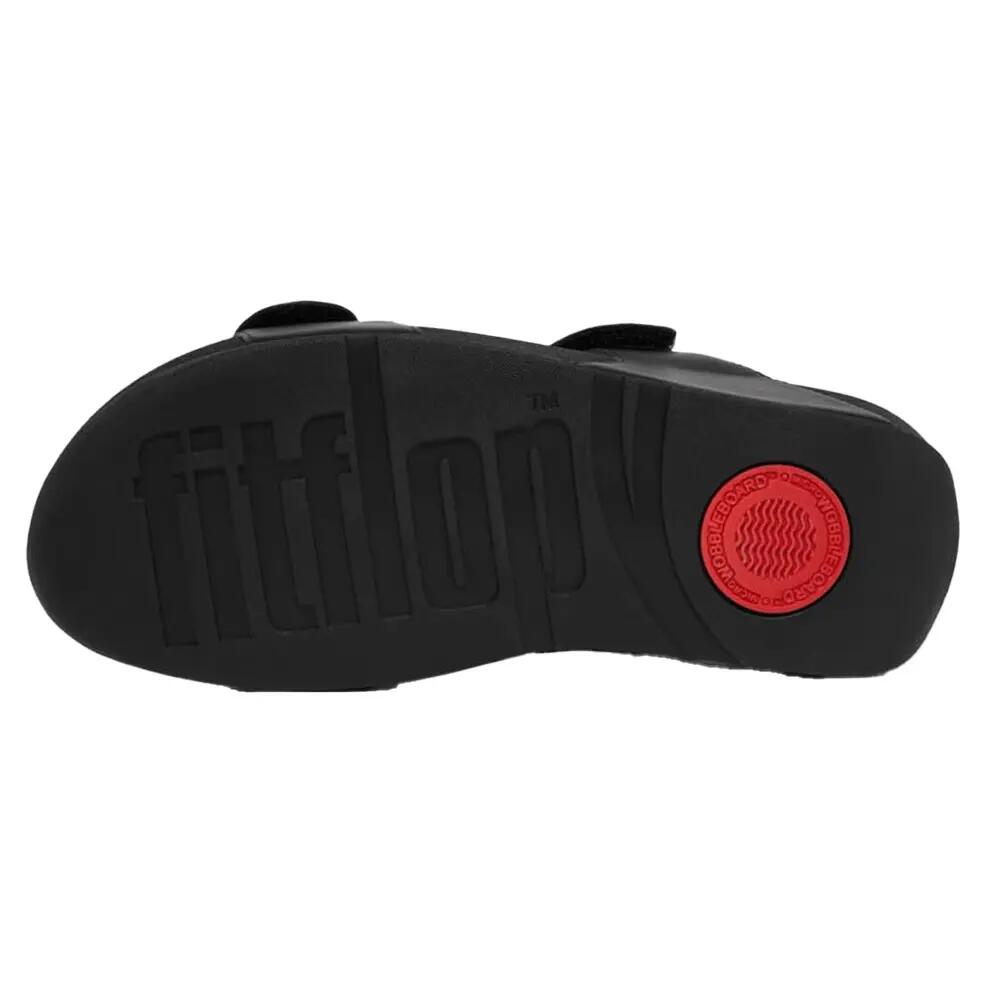 Lulusandalen met leren achterband voor dames (Allemaal zwart) 4/5