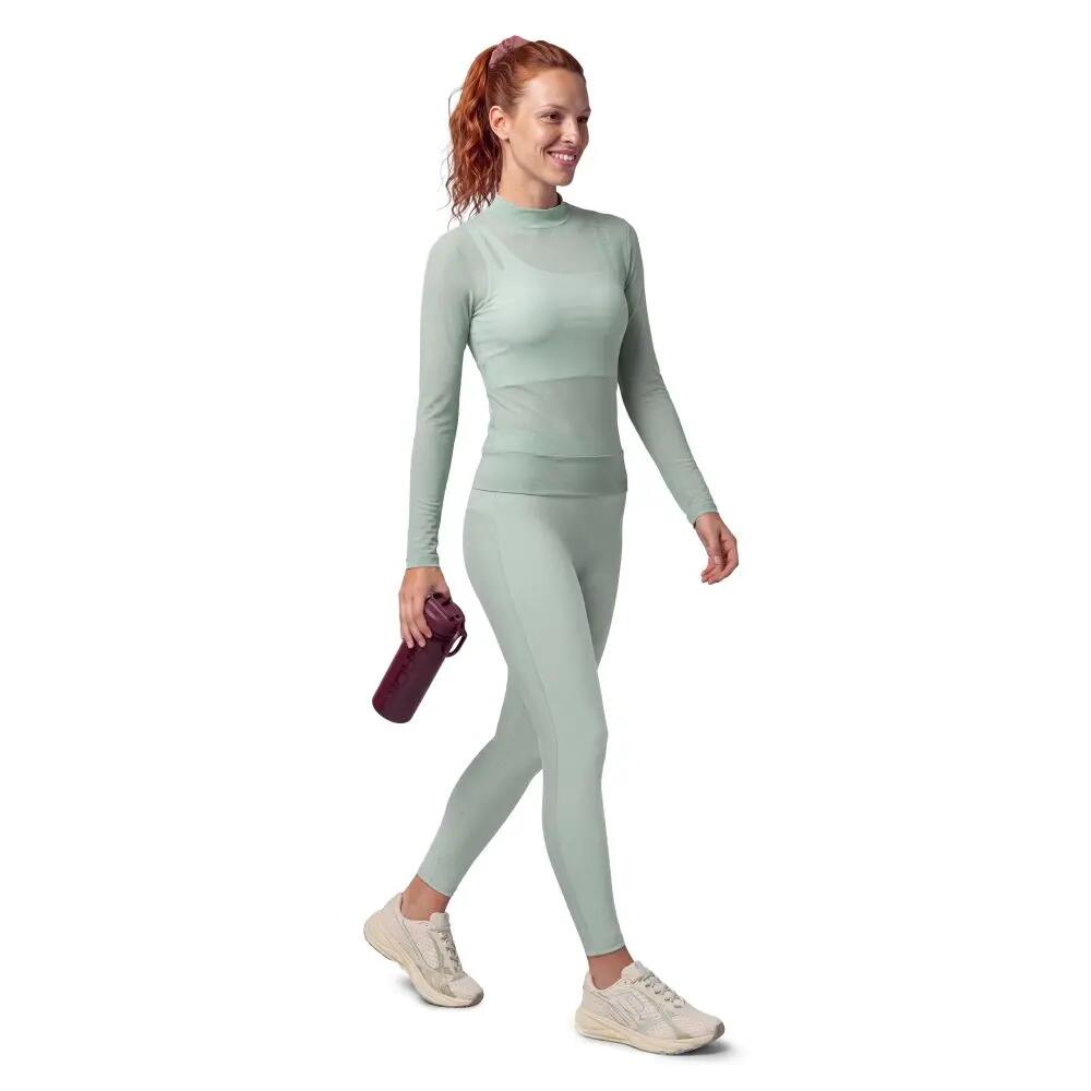 Camiseta manga larga semitransparente mujer Soho Mesh-W Green Verde 3/7