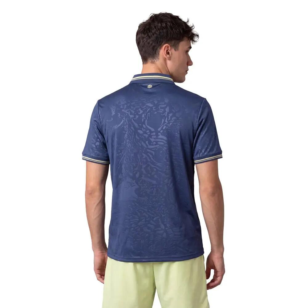 Męska koszulka polo do gry w padla z krótkim rękawem Padel Siroko Acapulco Blue 2/8