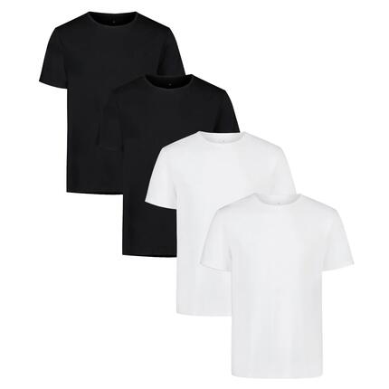 T-Shirt Herren 4er Pack Bequem sitzend-PERF COTTON CREW NECK 4PK