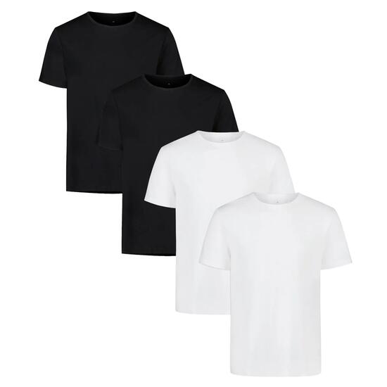 T-Shirt Herren 4er Pack Bequem sitzend-PERF COTTON CREW NECK 4PK