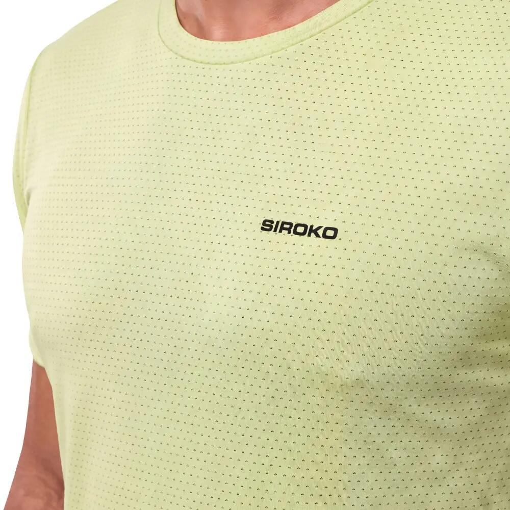 Men Padel ’s short-sleeve technical t-shirt Round Lime Lime 5/8