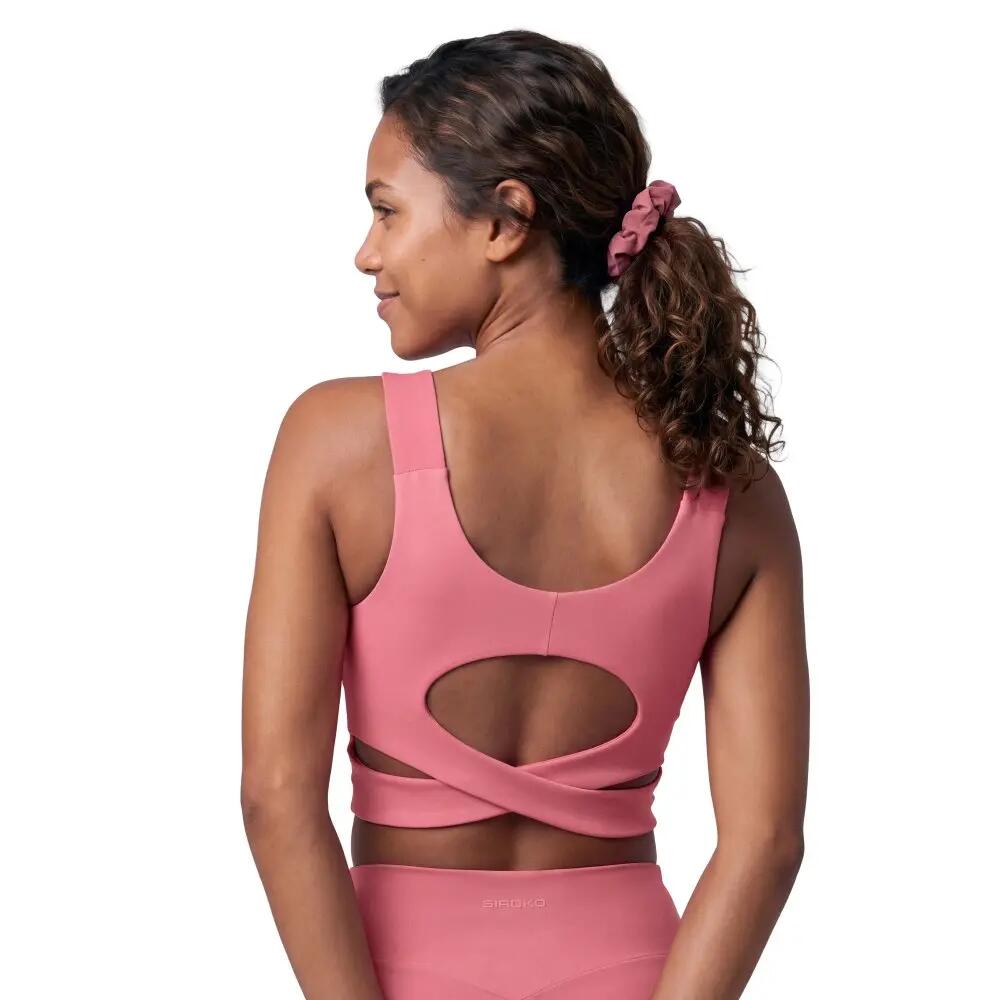 Women 's medium-support sports bra Savannah-W Berry Burgundy 2/7