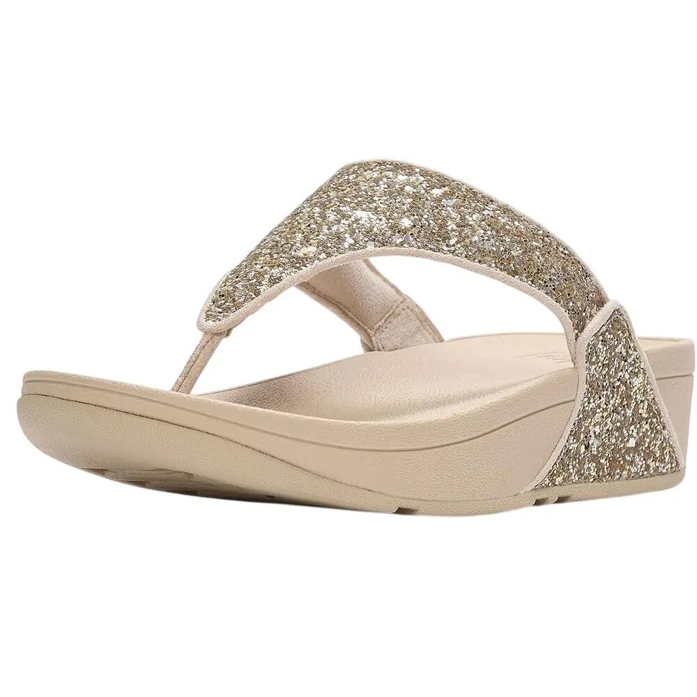 Sandales Motif/style Paillettes Femme (Blanc Cassé / Argenté) 6/6