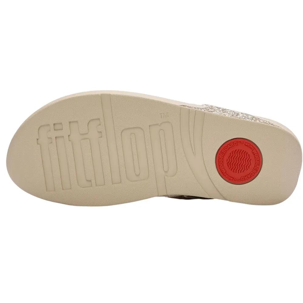 Sandales Motif/style Paillettes Femme (Blanc Cassé / Argenté) 5/6