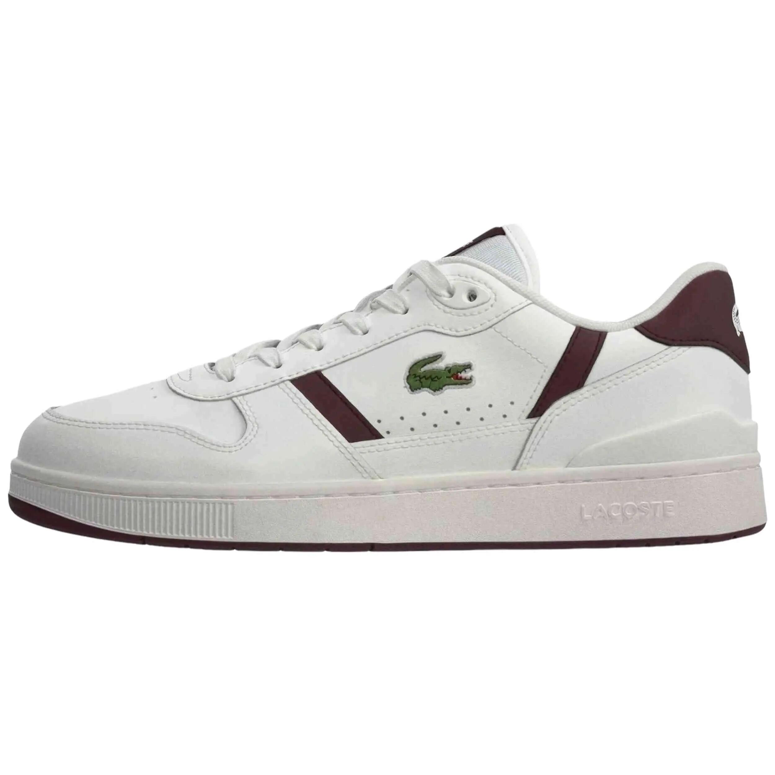 Zapatillas Lacoste modelo T-Clip Set "WHT/BURG" para hombre 2/4
