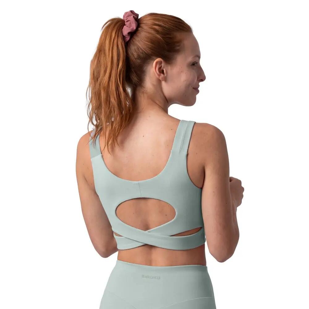 Soutien de desporto de suporte médio para mulher Savannah-W Green Verde 2/7
