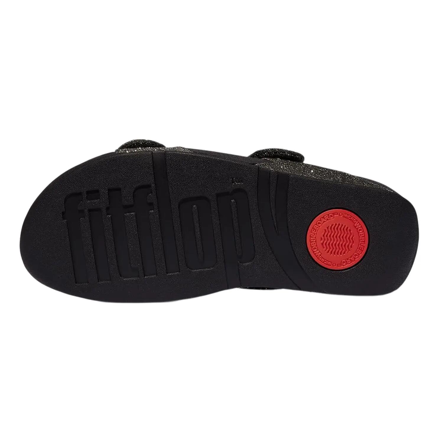 Lulu Shimmerluxslippers van kunstleer voor dames (Tinnen) 3/4