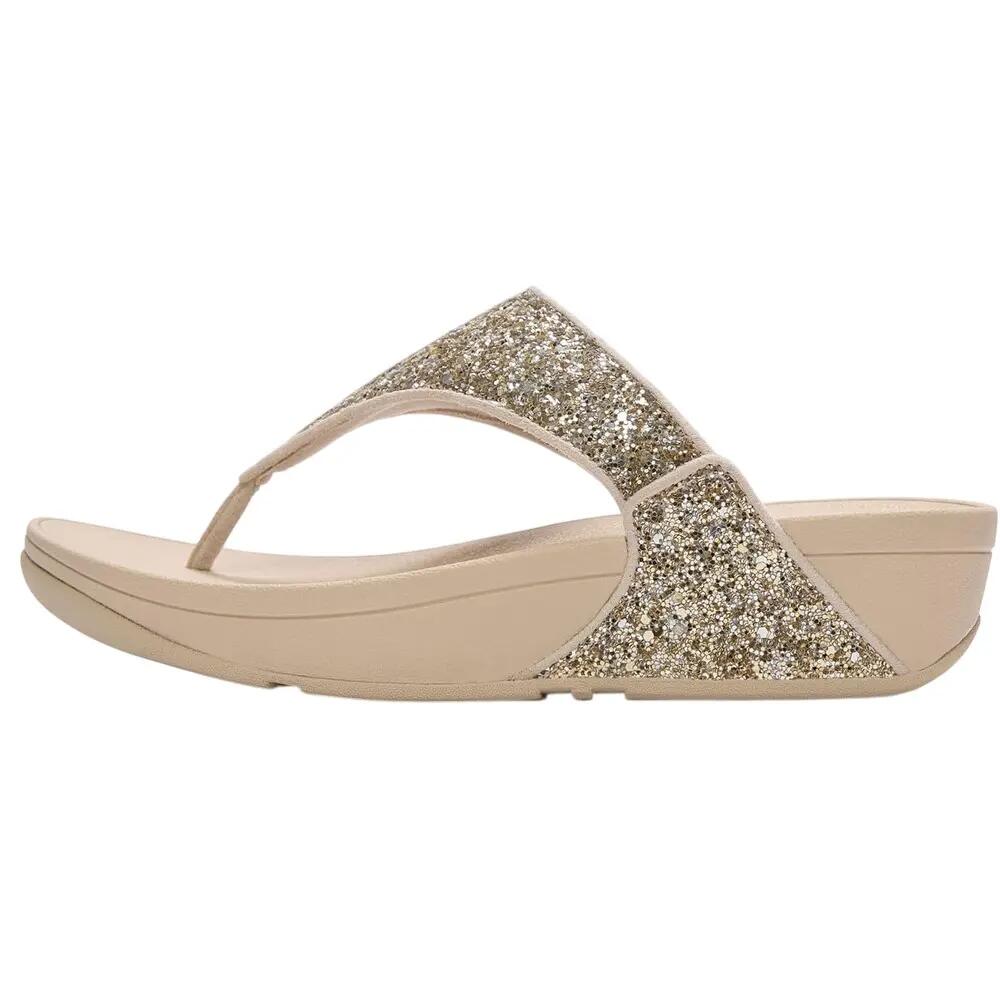 Sandales Motif/style Paillettes Femme (Blanc Cassé / Argenté) 3/6