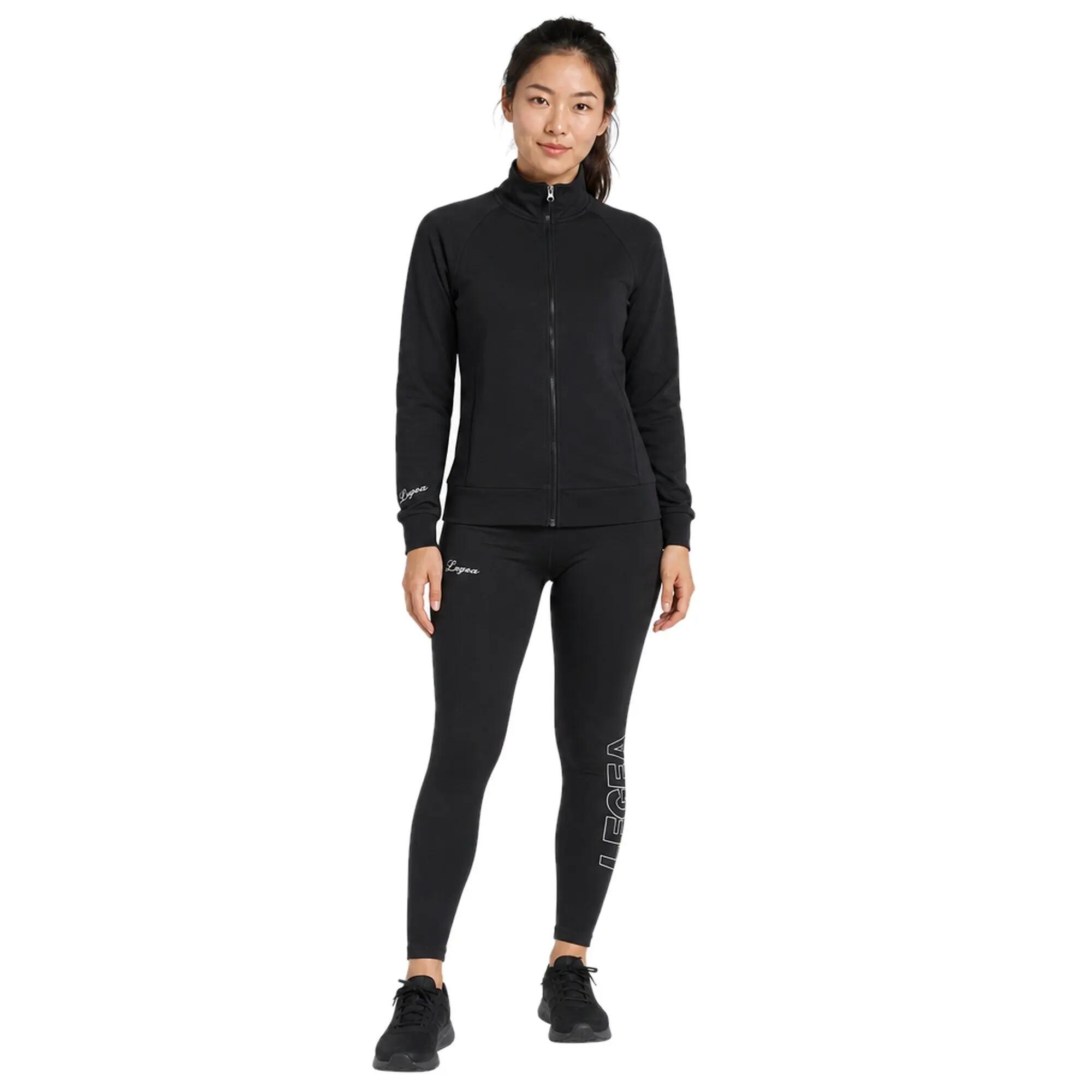 Completo felpa e leggings donna Ridaka + Levery Nero 1/8