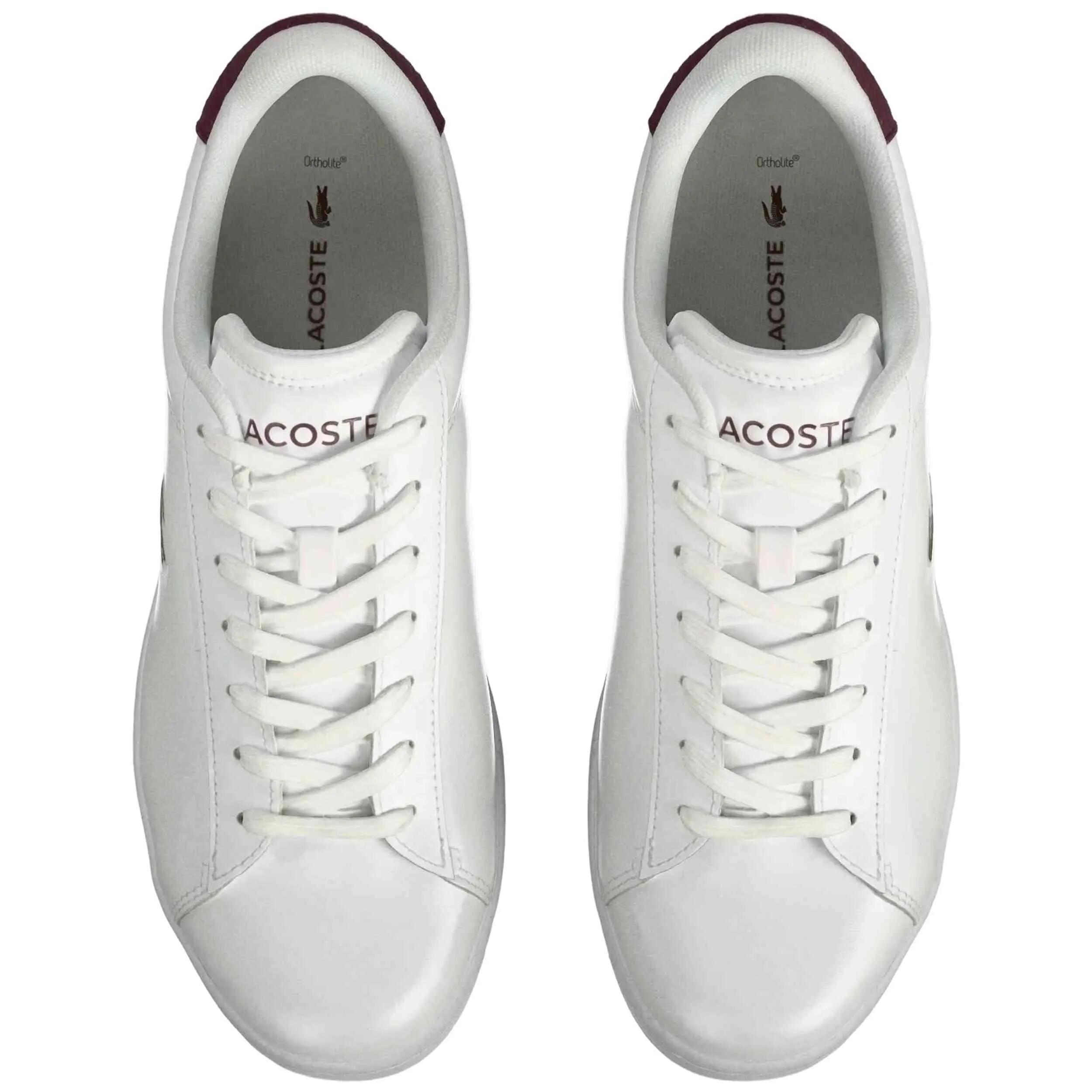 Baskets Lacoste modèle Carnaby Set "WHT/BURG" pour homme 4/4