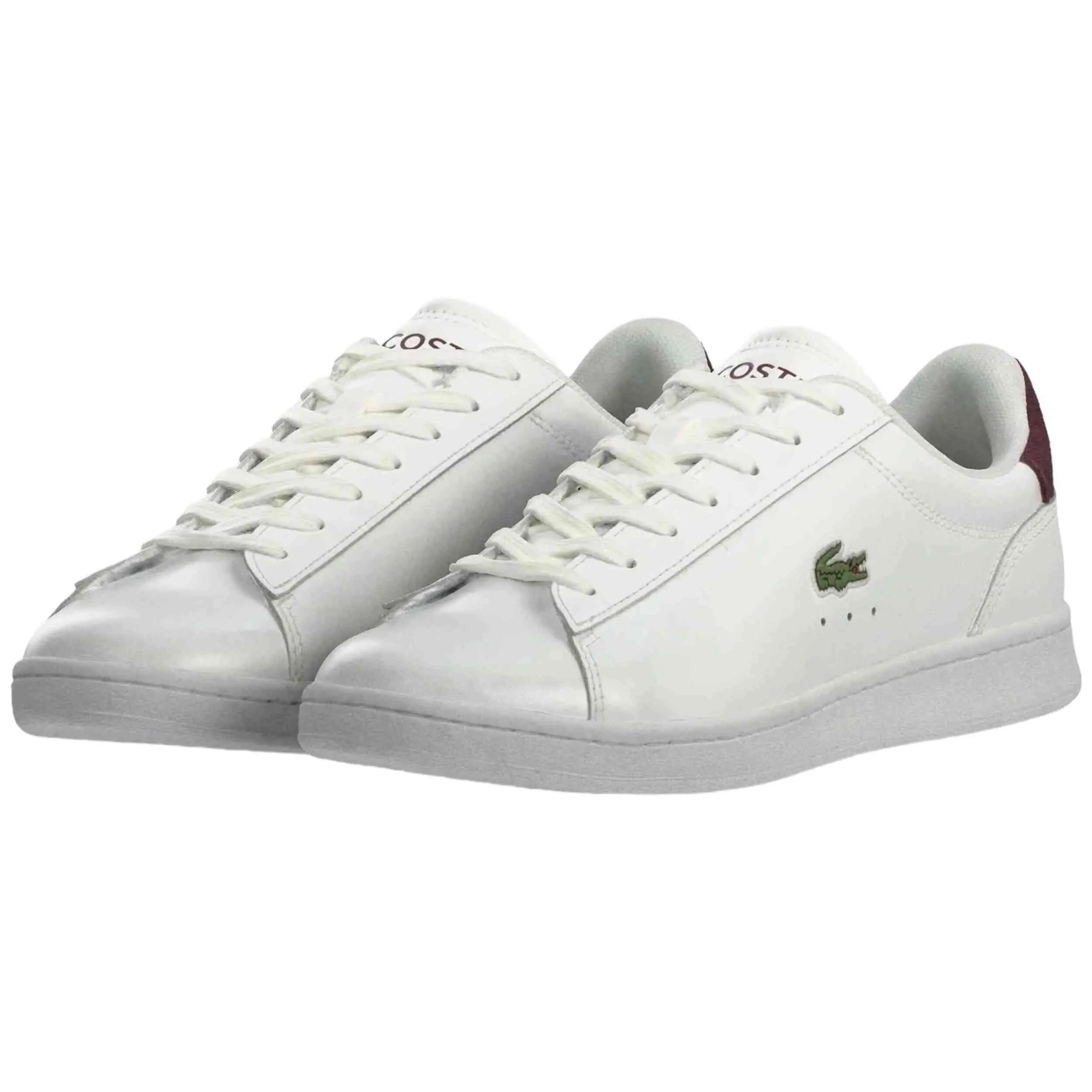 Baskets Lacoste modèle Carnaby Set "WHT/BURG" pour homme 2/4