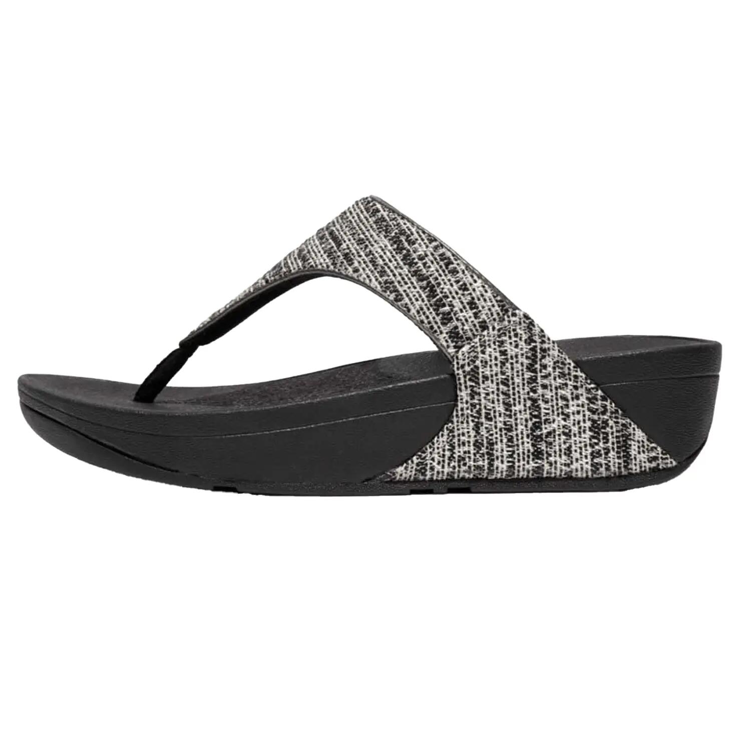 Lulu Shimmerweaveteensandalen voor dames (Zwart) 2/5