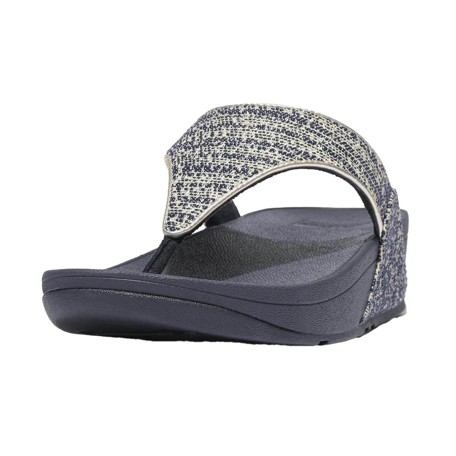 Lulu Shimmerweaveteensandalen voor dames (Middernacht marine) 5/5