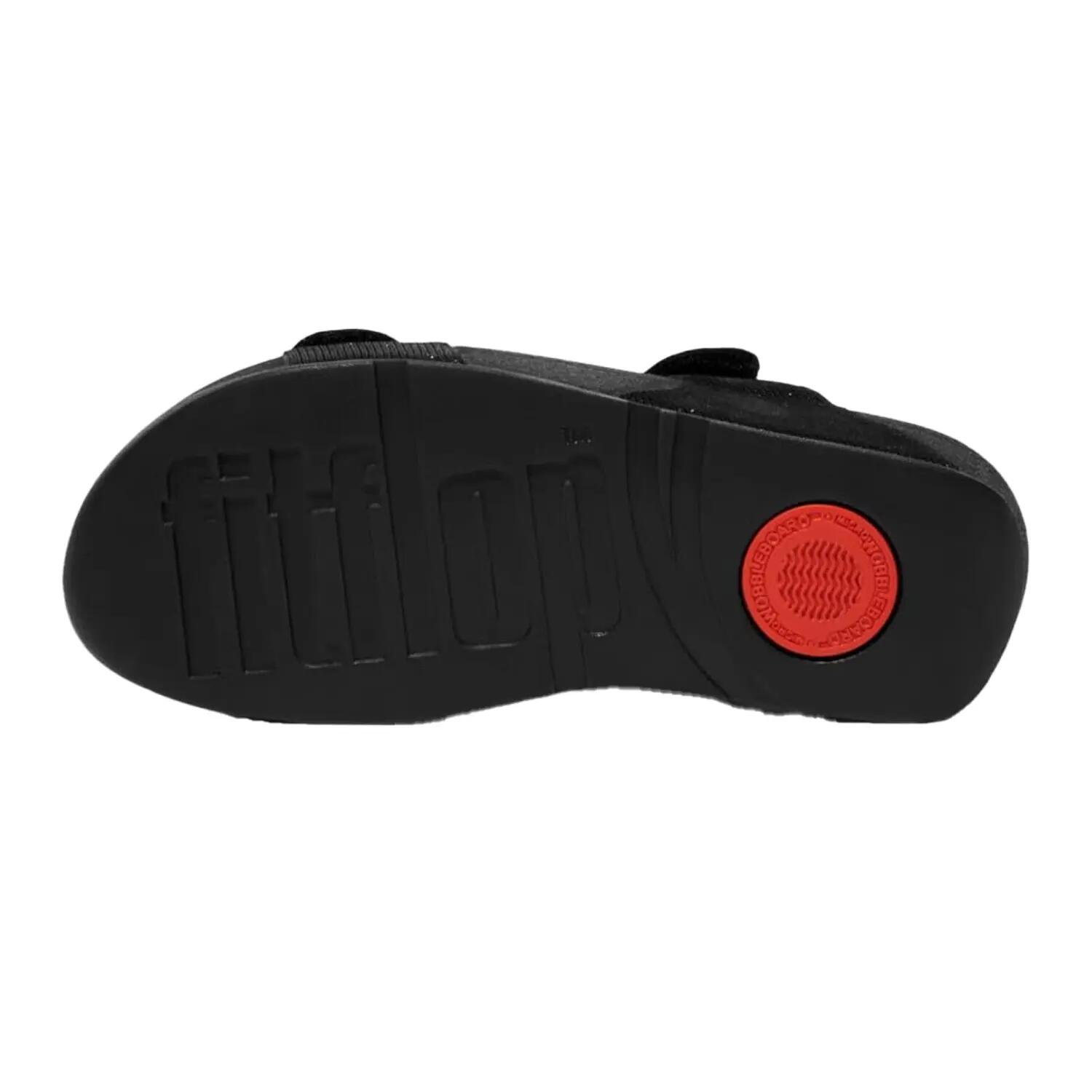 Lulu verstelbare leren slippers voor dames (Allemaal zwart) 4/5