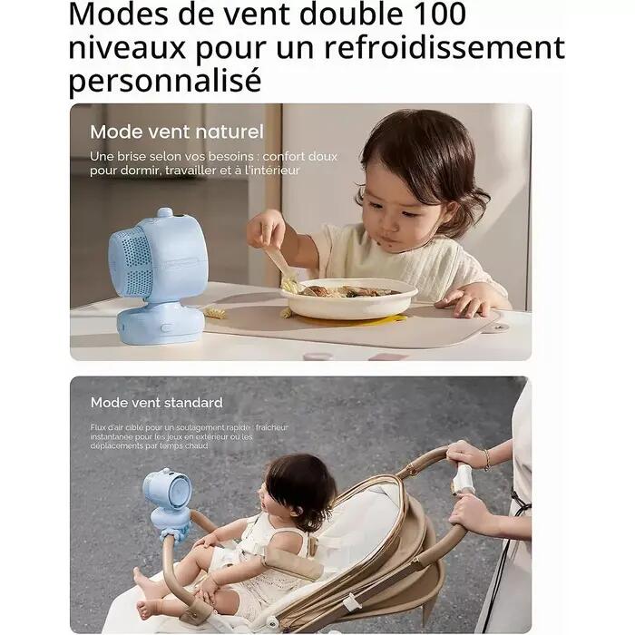 Ventilateur portable STROLLER FAN 3 bleu 3/5