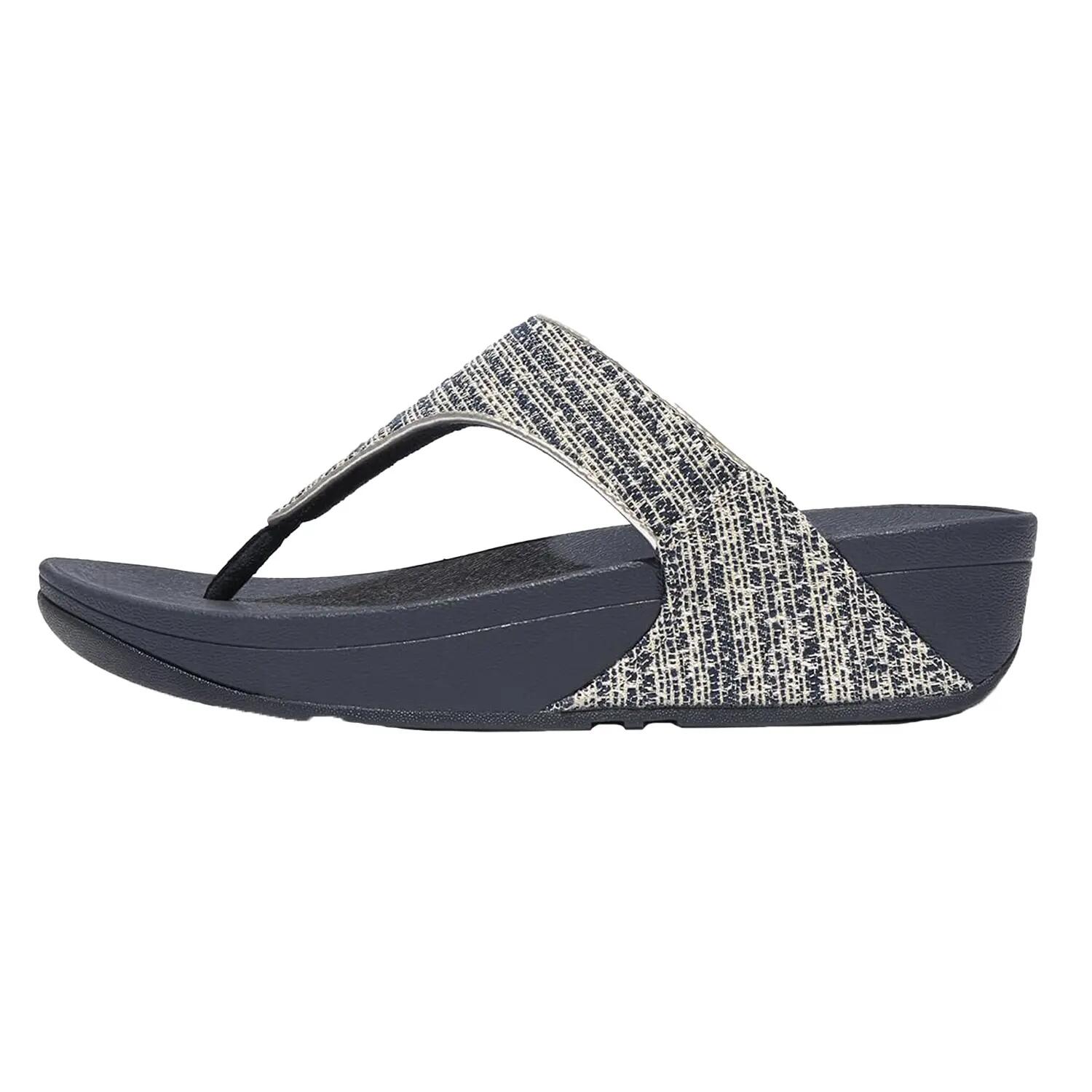 Lulu Shimmerweaveteensandalen voor dames (Middernacht marine) 2/5