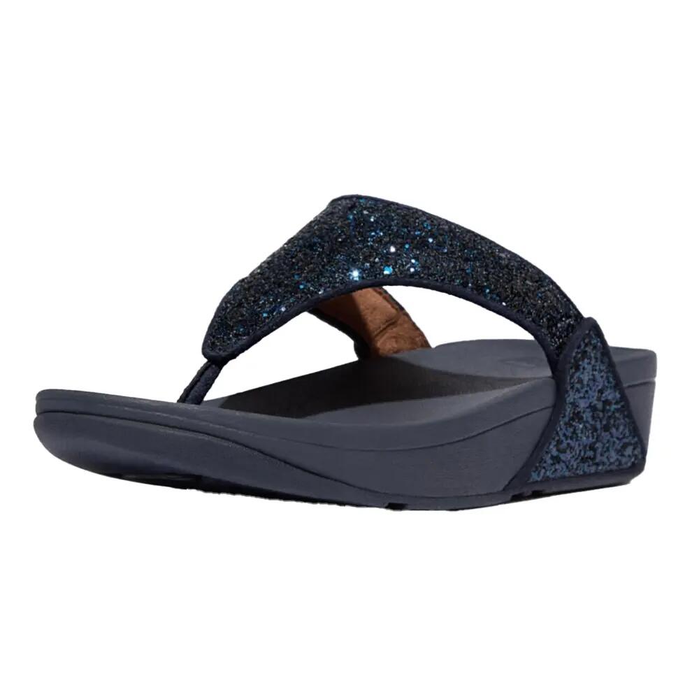 Sandales Motif/style Paillettes LULU Femme (Bleu Nuit) 5/5