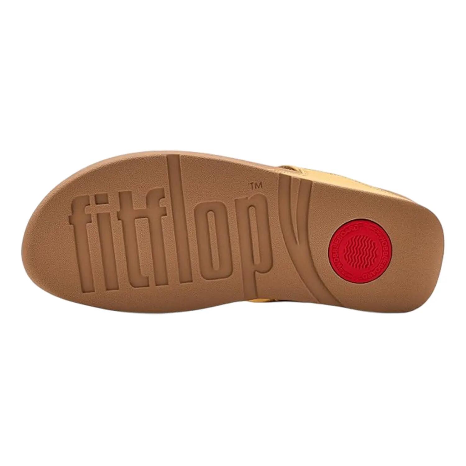 Leren teenslippers voor dames (Kurkuma) 4/4