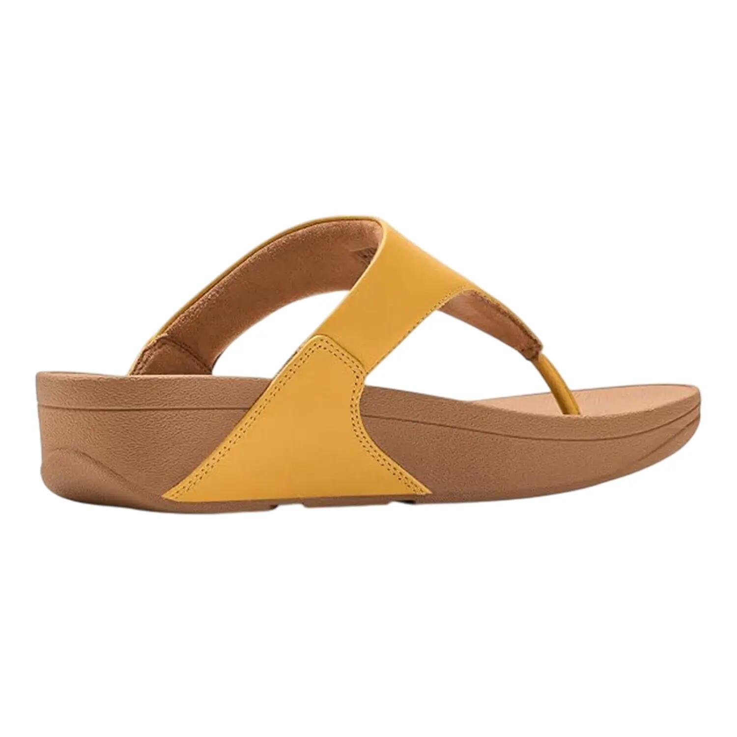 Leren teenslippers voor dames (Kurkuma) 2/4
