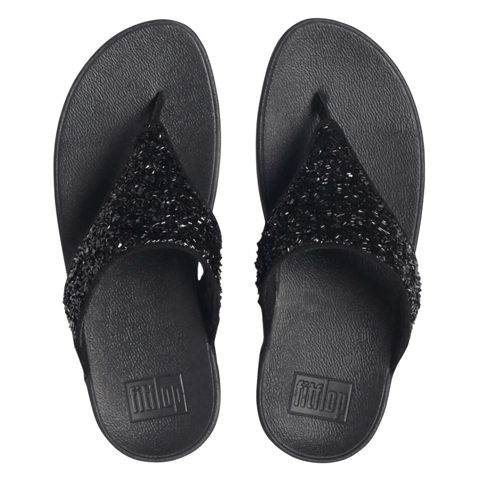 Sandales Motif/style Scintillant LULU Femme (Tout Noir) 3/5