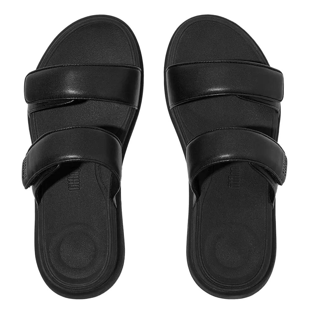 FMode verstelbare slippers met platte zool voor dames (Zwart) 3/5