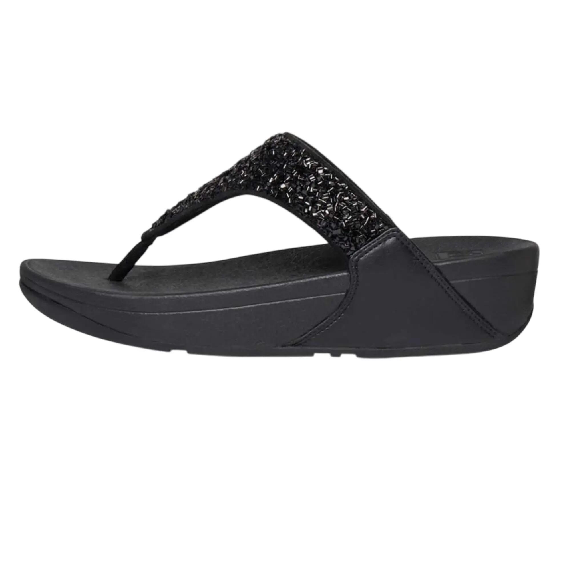 Sandales Motif/style Scintillant LULU Femme (Tout Noir) 2/5