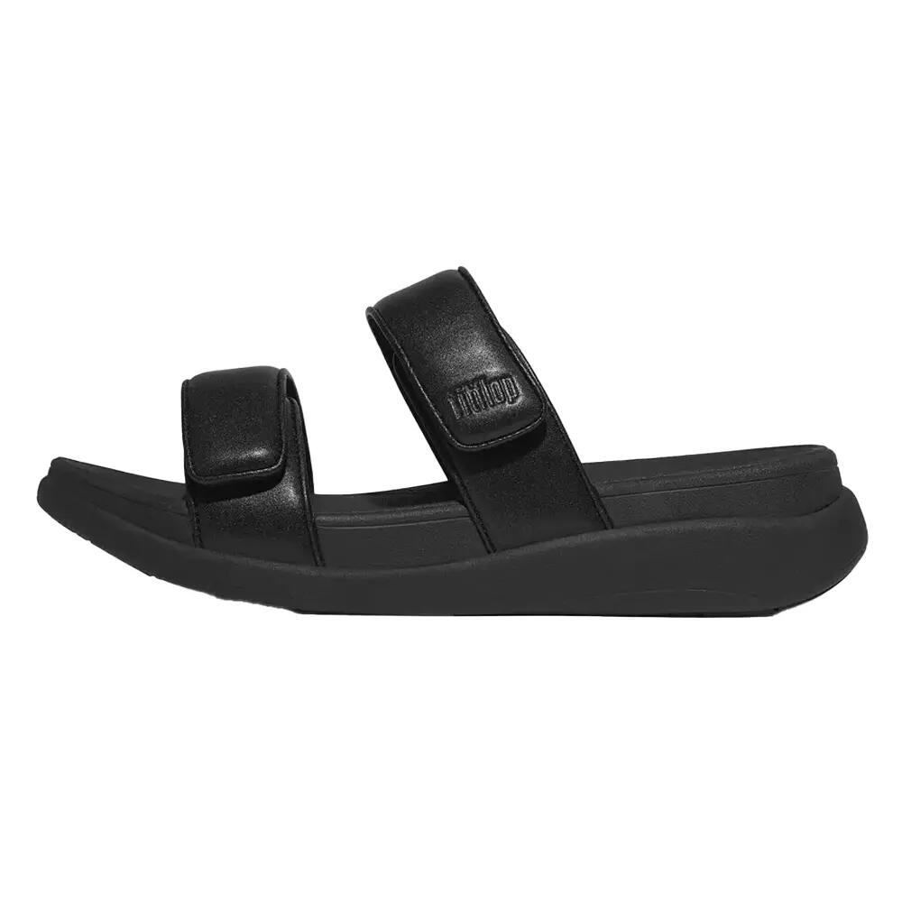 FMode verstelbare slippers met platte zool voor dames (Zwart) 2/5