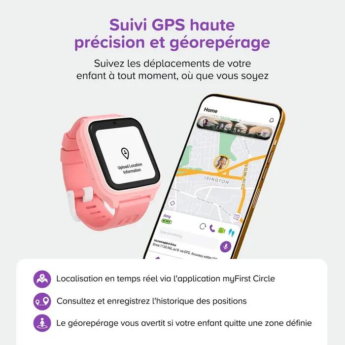 Montre connectée FONE M1 Rose Sakura 5/7