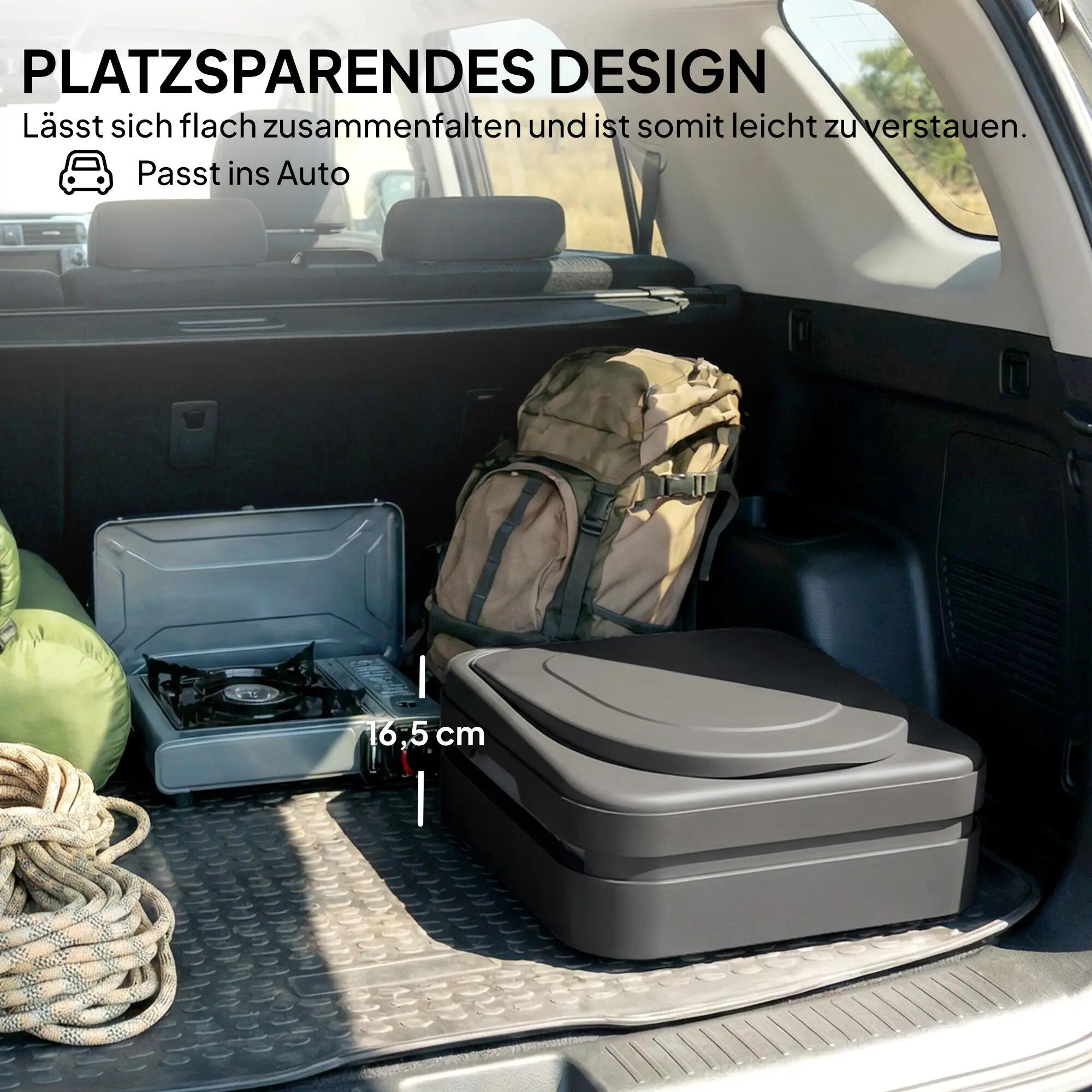 Toilettes de camping pliables, supportant jusqu'à 150 kg, avec 12 sachets de pou 7/9