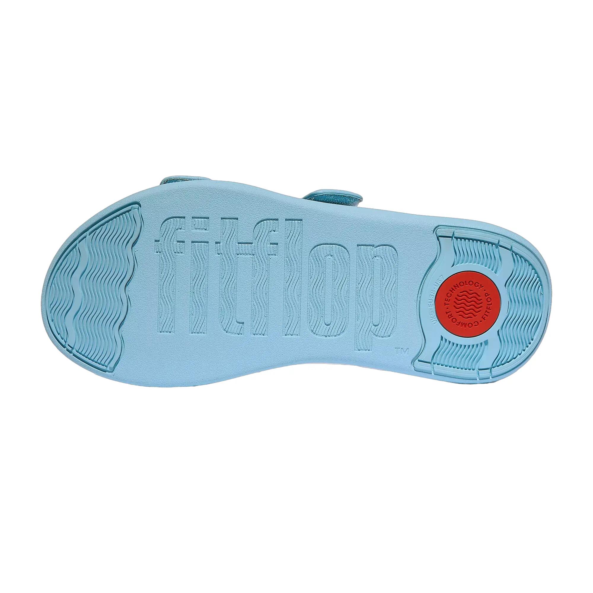 FMode verstelbare slippers met platte zool voor dames (Bondi Blauw) 4/6