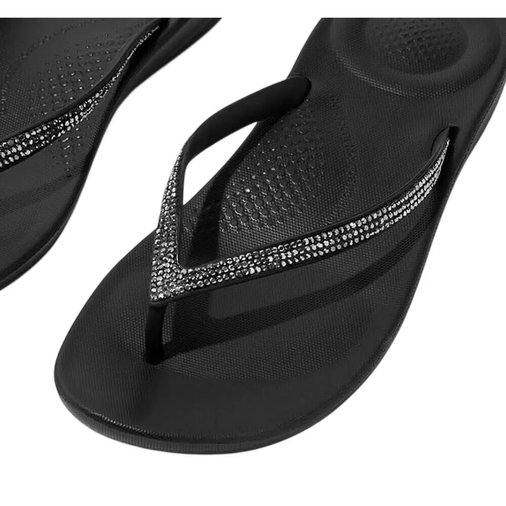 Sandales Motif/style Scintillant Femme (Noir) 6/6