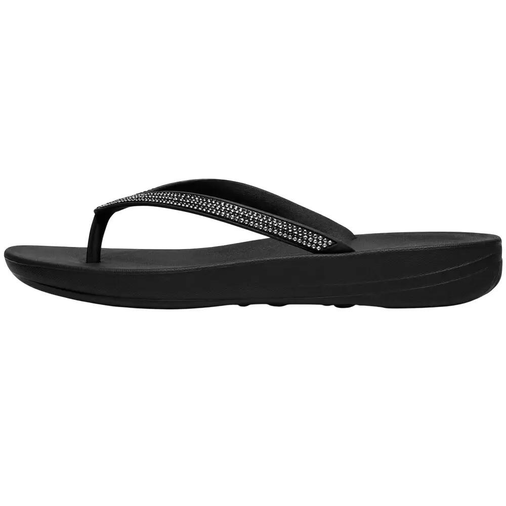 Sandales Motif/style Scintillant Femme (Noir) 3/6